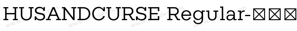 HUSANDCURSE Regular字体转换